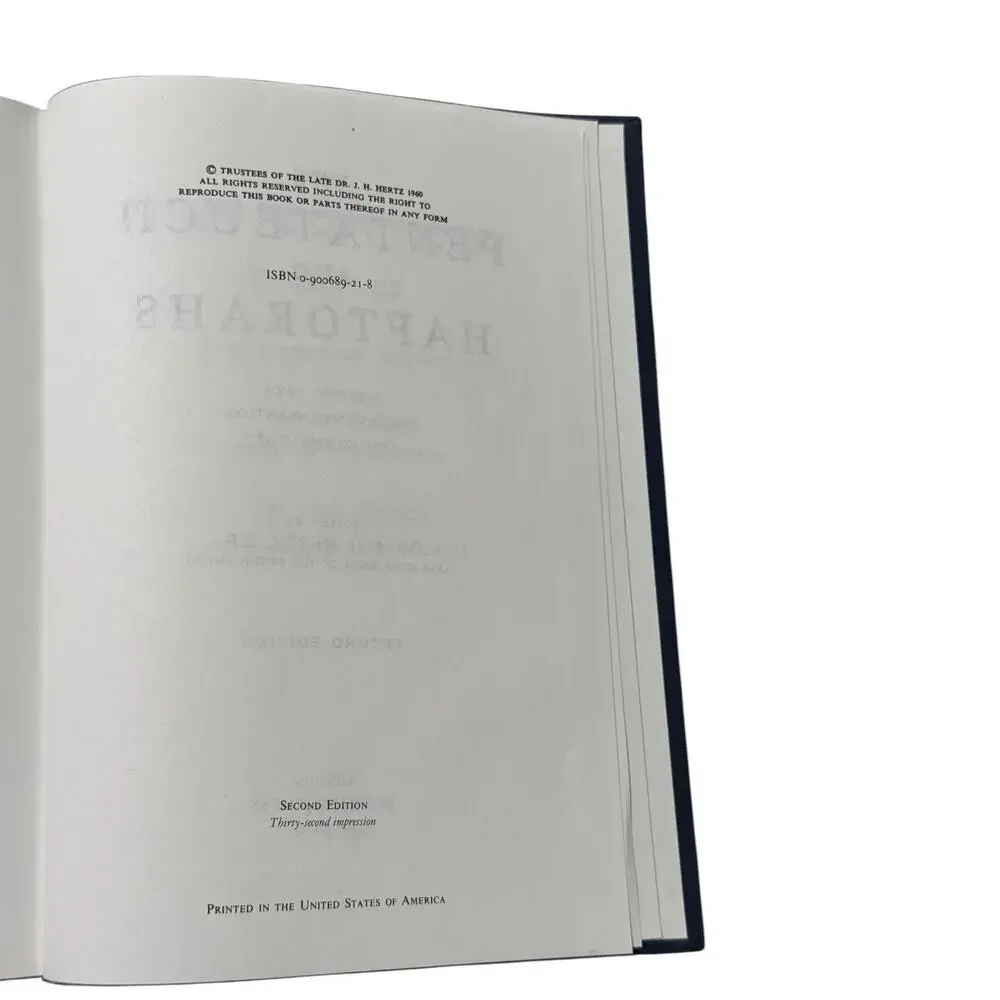 The Pentateuch and Haftorahs Hebrew w/ English Translation Dr. J H Hertz 2nd Ed